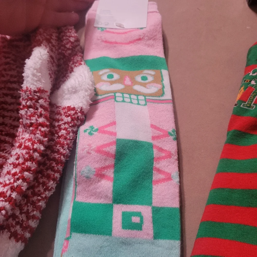 6 Pairs‎ Womens NEW Christmas Socks  Womens Stocking Stuffer 3 Fuzzy pr 3 A13